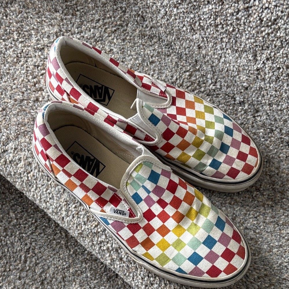 Vans Colorful Checkered Slip-Ons